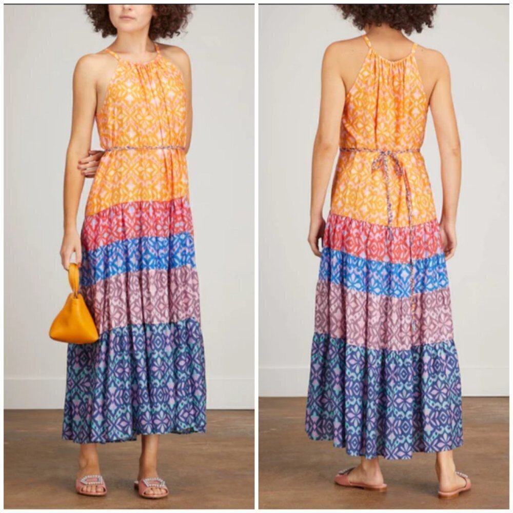 💕XIRENA💕 Viv Dress ~ Fiesta Multi-Color-Block Print XL NWT - Picture 7 of 16